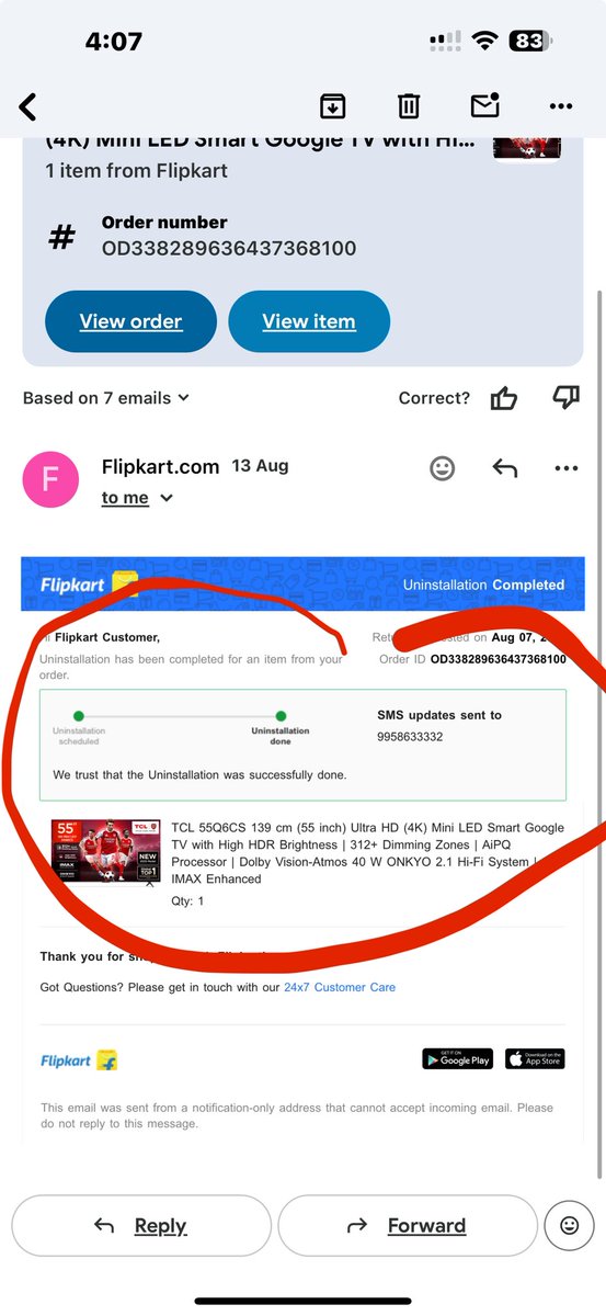 arpanjain_'s tweet photo. @IM_Priyadarshni @MahiMishra98 Same happened with me! The pickup team claimed that the product doesn’t match, which is completely false. I’m attaching the pictures showing that the model and serial number match. This is how customers are being fooled and made to suffer. @flipkartsupport https://t.co/1FbxK2bkIU