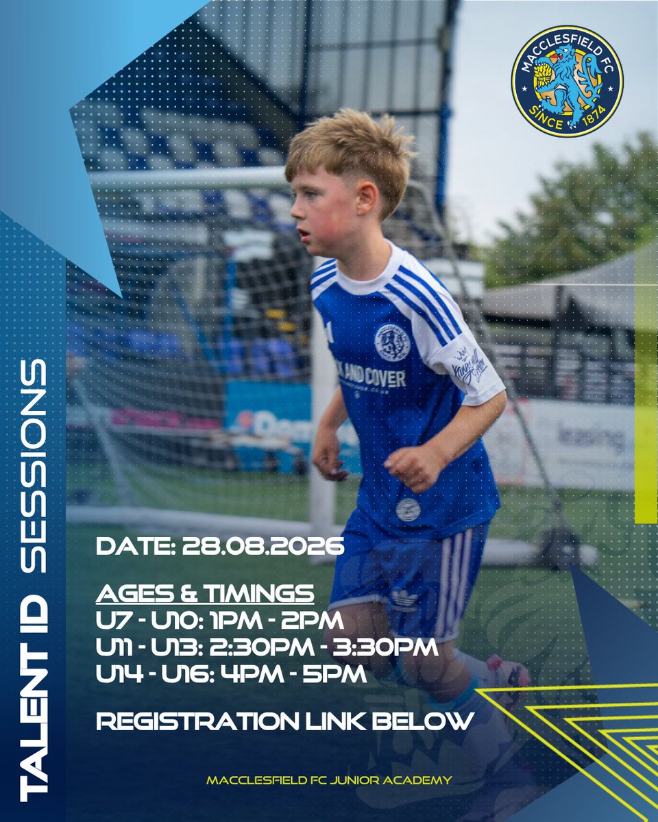 thesilkmen's tweet photo. We have another round of Talent ID sessions coming next Friday at the https://t.co/6yiGkV4M94 Stadium🔍

These are for age groups ranging all the way from U7 to U16 with allocated slots for each age group. 

Parents are able to register their child via the link below ⤵️

🔗 - https://t.co/nZAreB8UtH