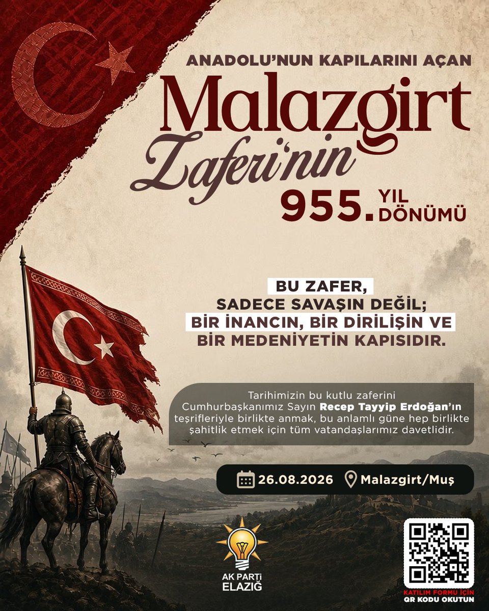 akpartielazig_'s tweet photo. Ulaşım ve organizasyonun İl Başkanlığımız tarafından tertip edileceği programa katılmak isteyen vatandaşlarımızın, karekod üzerinden veya (424) 234 03 33 numaralı telefondan başvurarak bilgi ve rezervasyon oluşturmaları önemle rica olunur.

@Akparti https://t.co/9V99FYtCYs