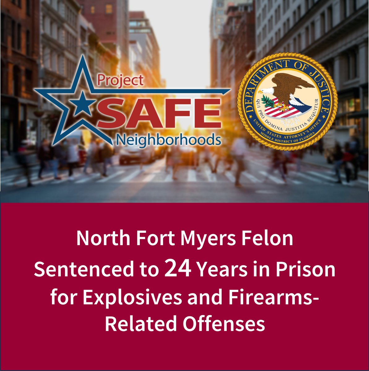 Thanks to our partners at the USAO Middle District for working hard to ensure a hefty sentence was secured! 🫡🌟