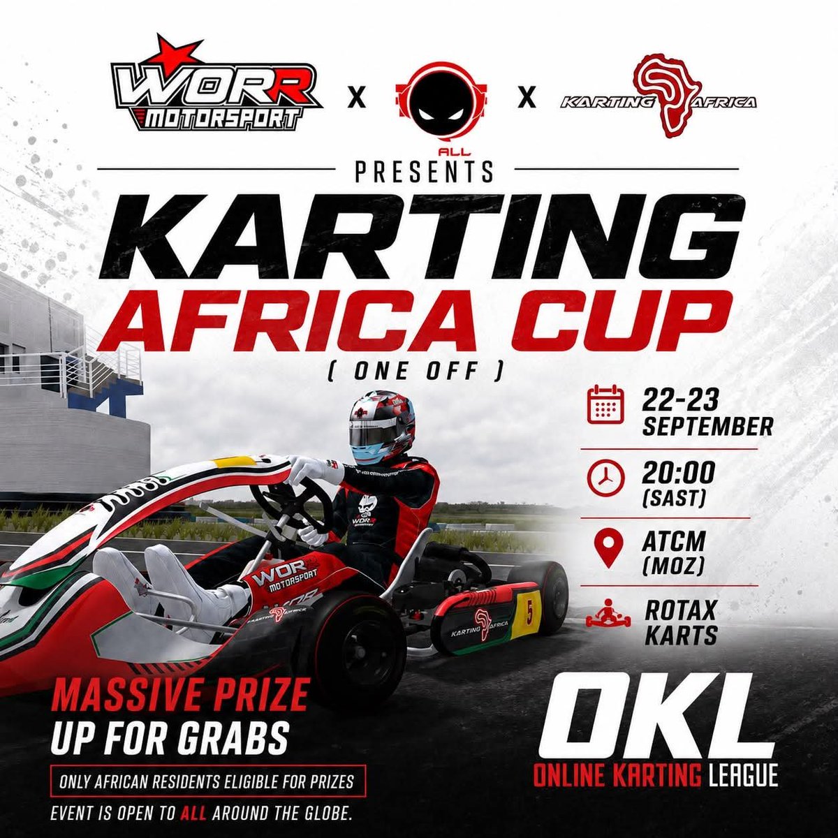 weracegh's tweet photo. 🏁 The Karting Africa Cup is coming — and Ghana is in.
Entries are open worldwide. Get online, get practising, qualify.
🎮 https://t.co/7dJgOQ3pp2
📅 22–23 September
📍 ATCM, Mozambique 🇲🇿
#KartingAfricaCup #GhanaMotorsport @kartingafricagh https://t.co/3CjD1oj3IE