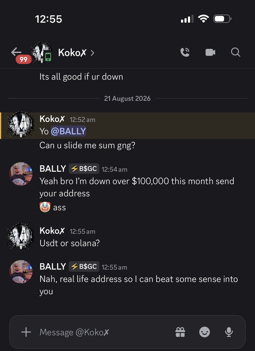 BallyRewards's tweet photo. Type of DMS I get on the daily. 🤡s https://t.co/W5wBhZdtZs