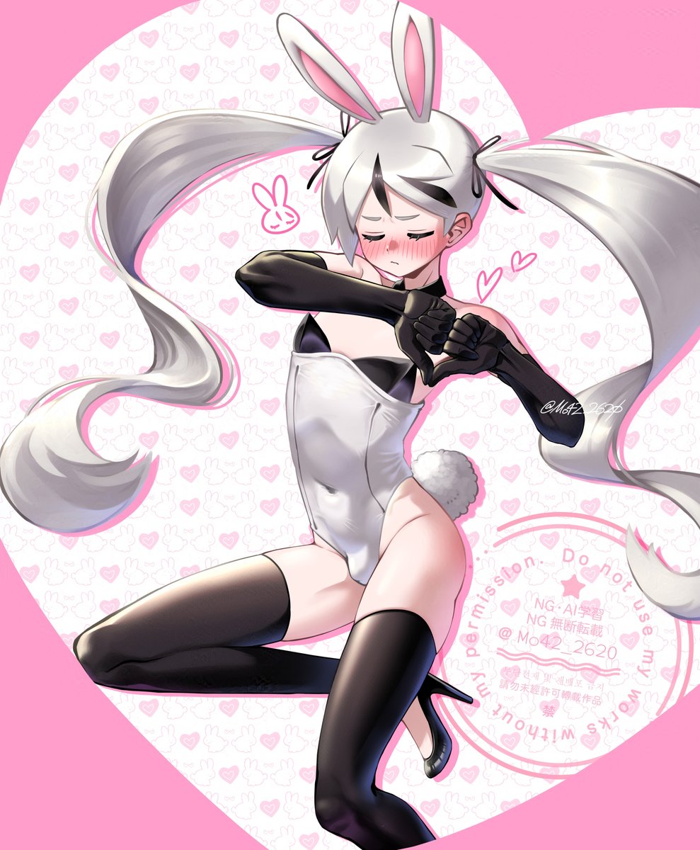 Mo42_2620's tweet photo. ヤンくん……バニーの日（2026年）だよ…………
差分はリプ欄にあります（ぷらいべったー） https://t.co/4l8LELdXbk