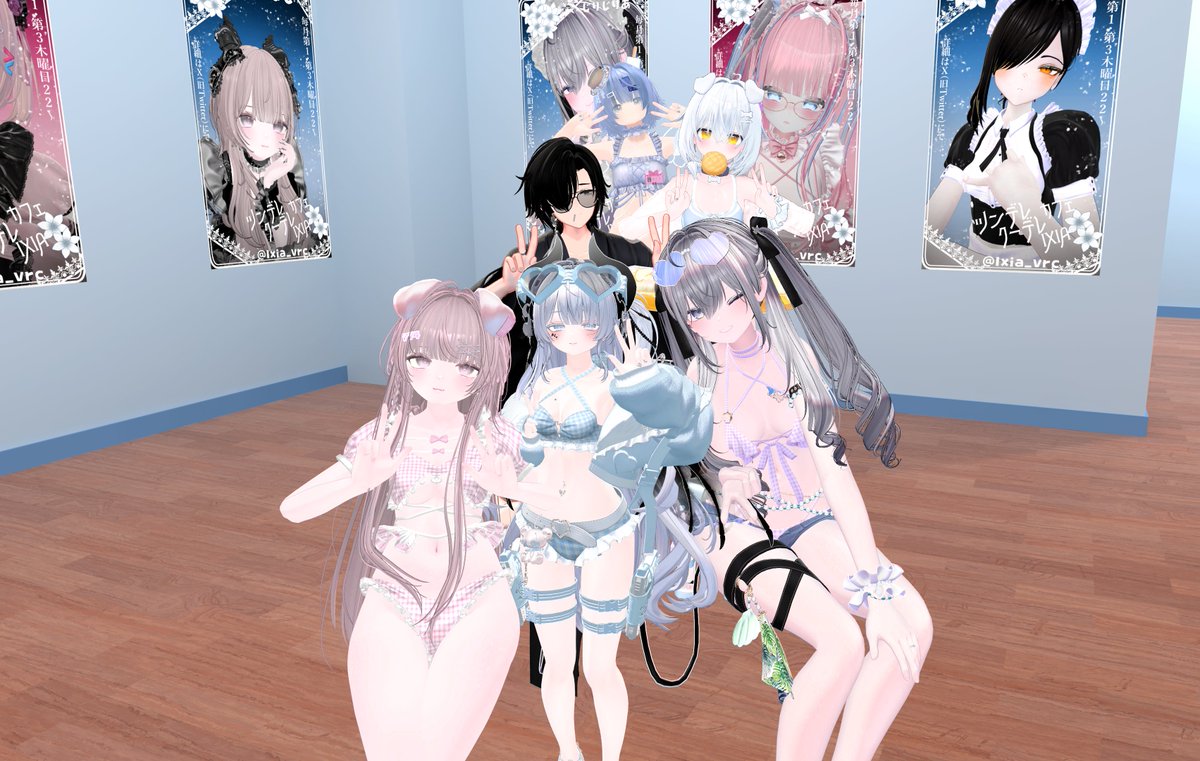 wabisukevrc's tweet photo. #ツンデレ・クーデレカフェIxia アフター行ってきました！
クロエさんの妹・キャンディちゃんと初めましての挨拶をしてきました。お姉ちゃん田舎に帰っちゃったみたい…

じりあさん、店長さんとのツーショに、6人での集合写真。アフターだけでも楽しかった！店長との写真ですごい半目なのが唯一の後悔 https://t.co/TXxMLIypbx