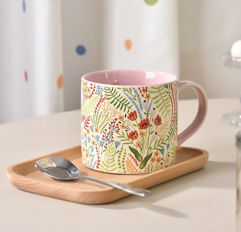 Kaj477's tweet photo. Just finished this hand-painted ceramic mug for my morning coffee—glazed it last night and the sun made the colors pop perfectly!  Handmade mug glazed with vibrant hues, one of a kind. https://t.co/DX3FVQgZKV