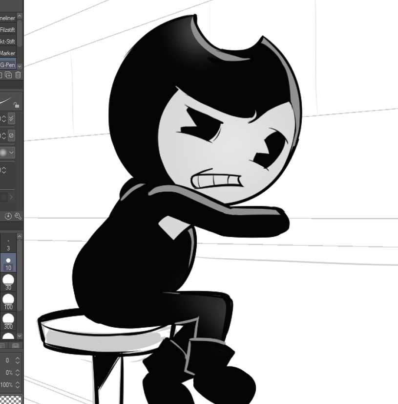 EinsInternal's tweet photo. sigh bendy nightmare run art but im not sure if im gonna finish this 😦 https://t.co/2qsztZR1PJ