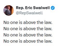 libsoftiktok's tweet photo. “No one is above the law” right @ericswalwell? https://t.co/YdCkQ7I0dg