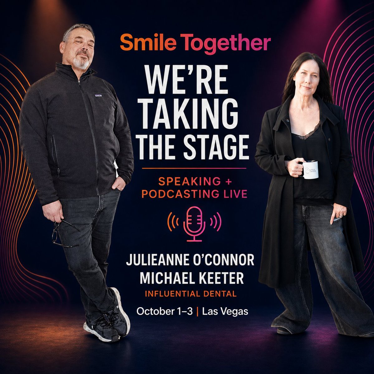 InfluentialDDS's tweet photo. Las Vegas, here we come! Michael Keeter and I are excited to speak and podcast LIVE at Smile Together, Oct. 1–3. We’re ready for great conversations, new connections, and fresh ideas. See you there!

#Influence #InfluentialDental #SmileTogether https://t.co/TxJqpWpDC2