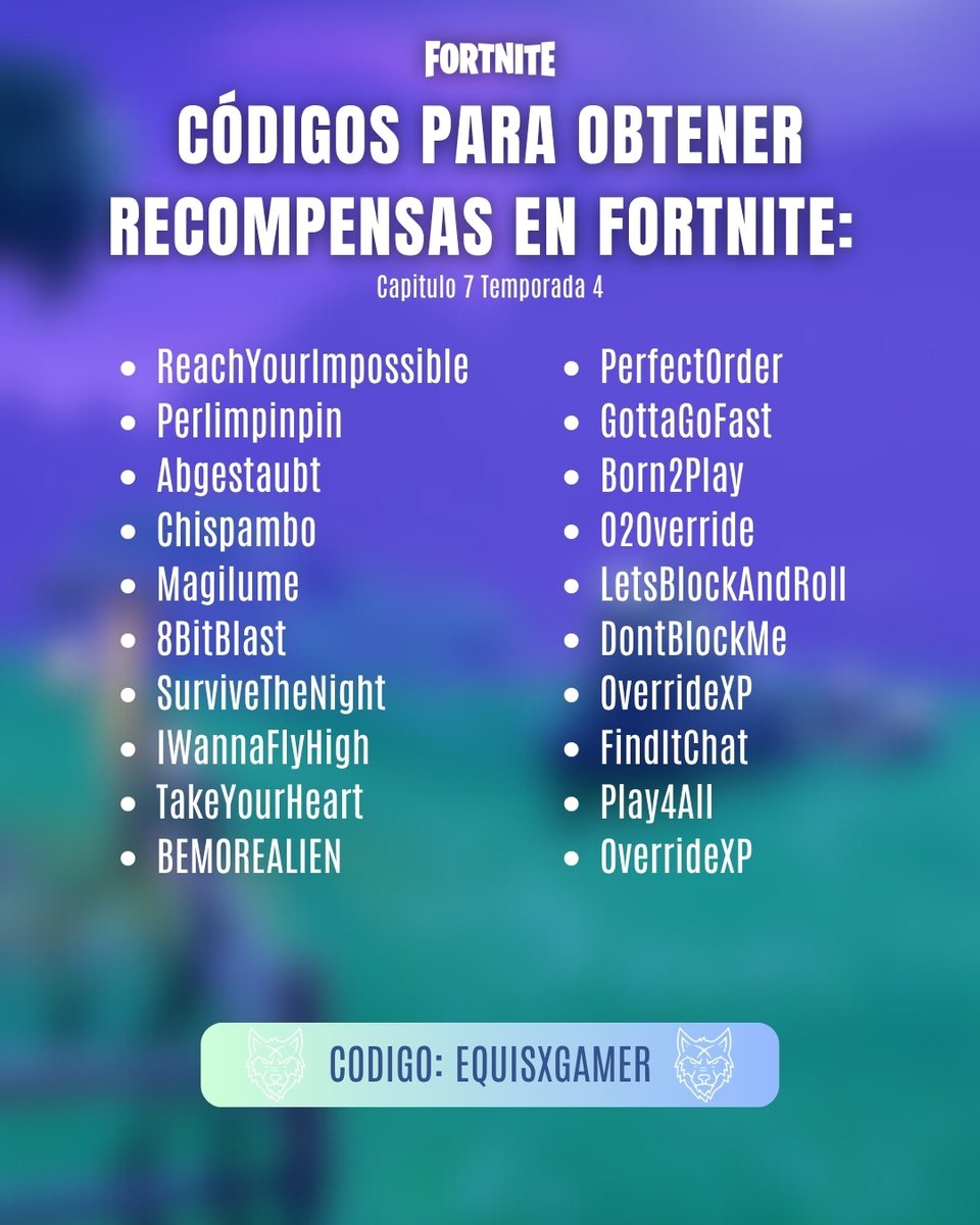 equisxgamer's tweet photo. Estos son todos los códigos que encontré en redes sociales para poder canjear en el nuevo apartado de la lobby en Fortnite.

Estos códigos te darán espíritus, ítems y entre otras cosas.

#equisxgamer #equisxgamernoticia #fortnite #codes https://t.co/WMcTGczIhi
