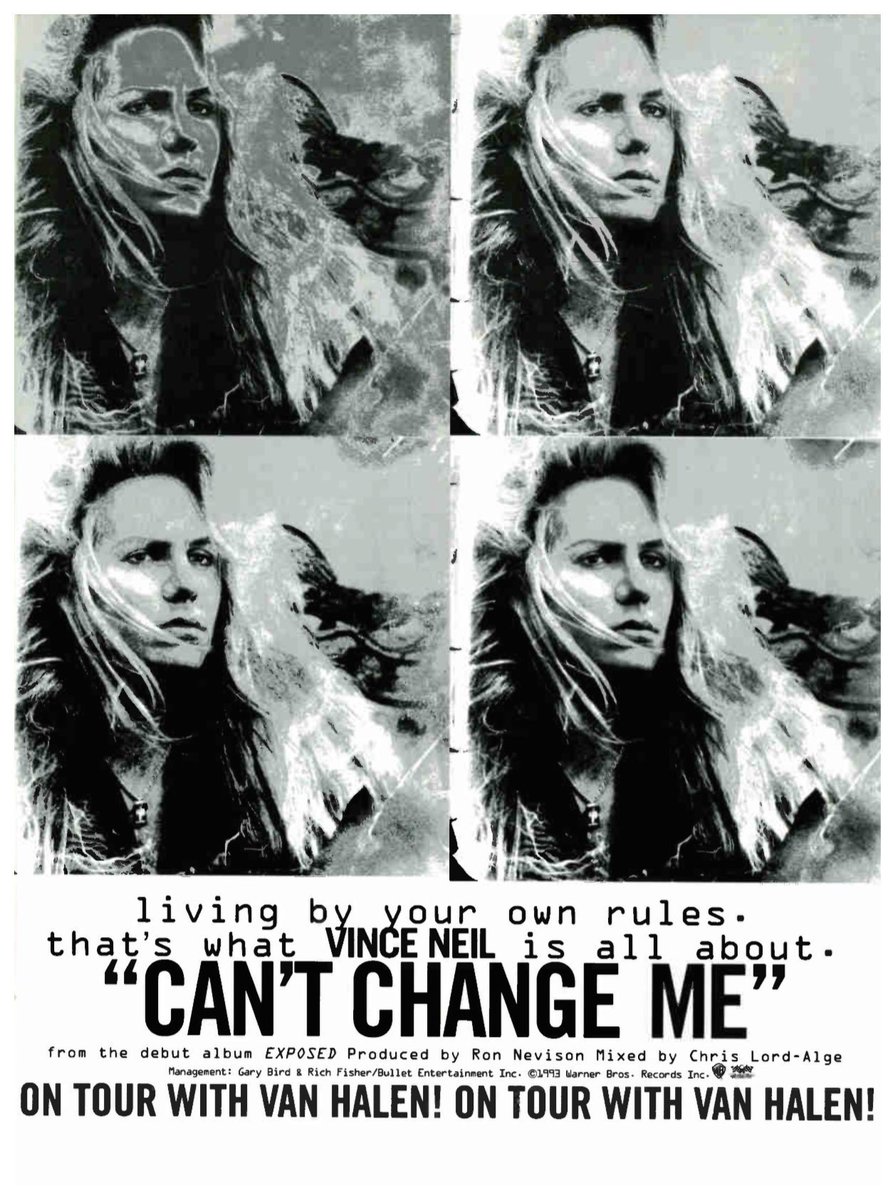 mitchlafon's tweet photo. #Throwback Ad
Taken from The Hard Report
August 20th 1993 issue

New single from Vince Neil’s Exposed!

Plus, on tour with Van Halen! 

We were spoiled… https://t.co/TizLLYH7LL