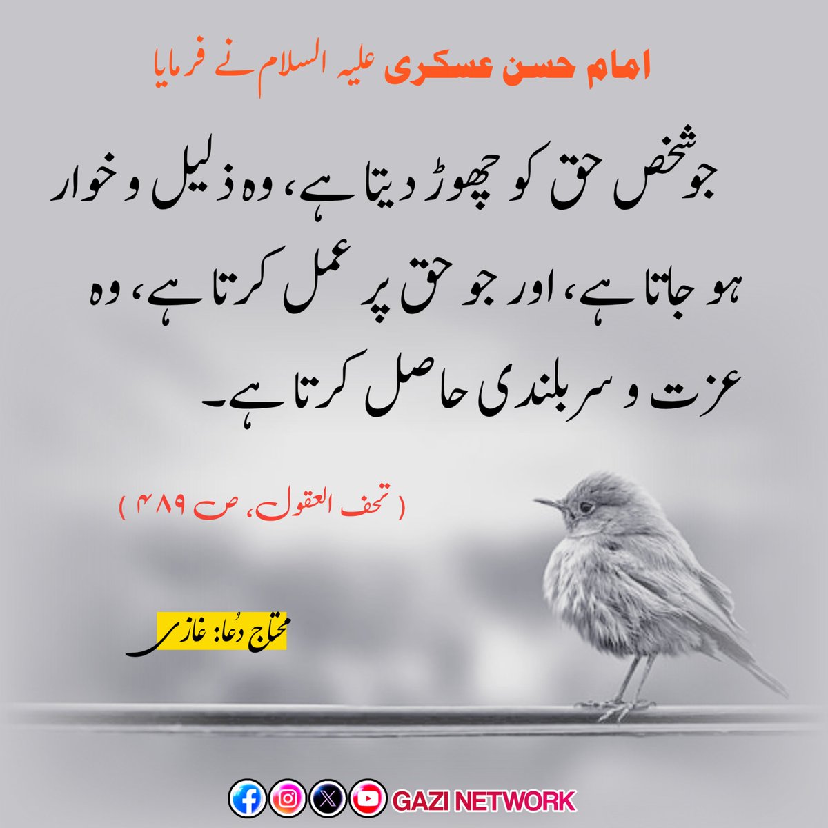 gnetworklive's tweet photo. حق کا دامن، عزت کی پہچان https://t.co/y7uOgY9qkE