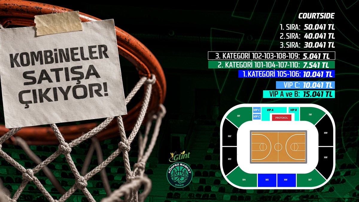 korfezbasket's tweet photo. Glint Körfez Basket ailesi olarak yeni sezonda en çok ihtiyacımız olan şey tribünlerdeki desteğiniz. Bu takım arkasında kocaman bir şehirle çok güçlü olacak. 

Evimizdeki her maçta yerini al, tribündeki yerini şimdiden garantile!

🎟️ Kombineni Biletix’ten hemen al!
📍 Şehit Polis Recep Topaloğlu Spor Salonu’nda buluşalım!
🔗 Link bio’da