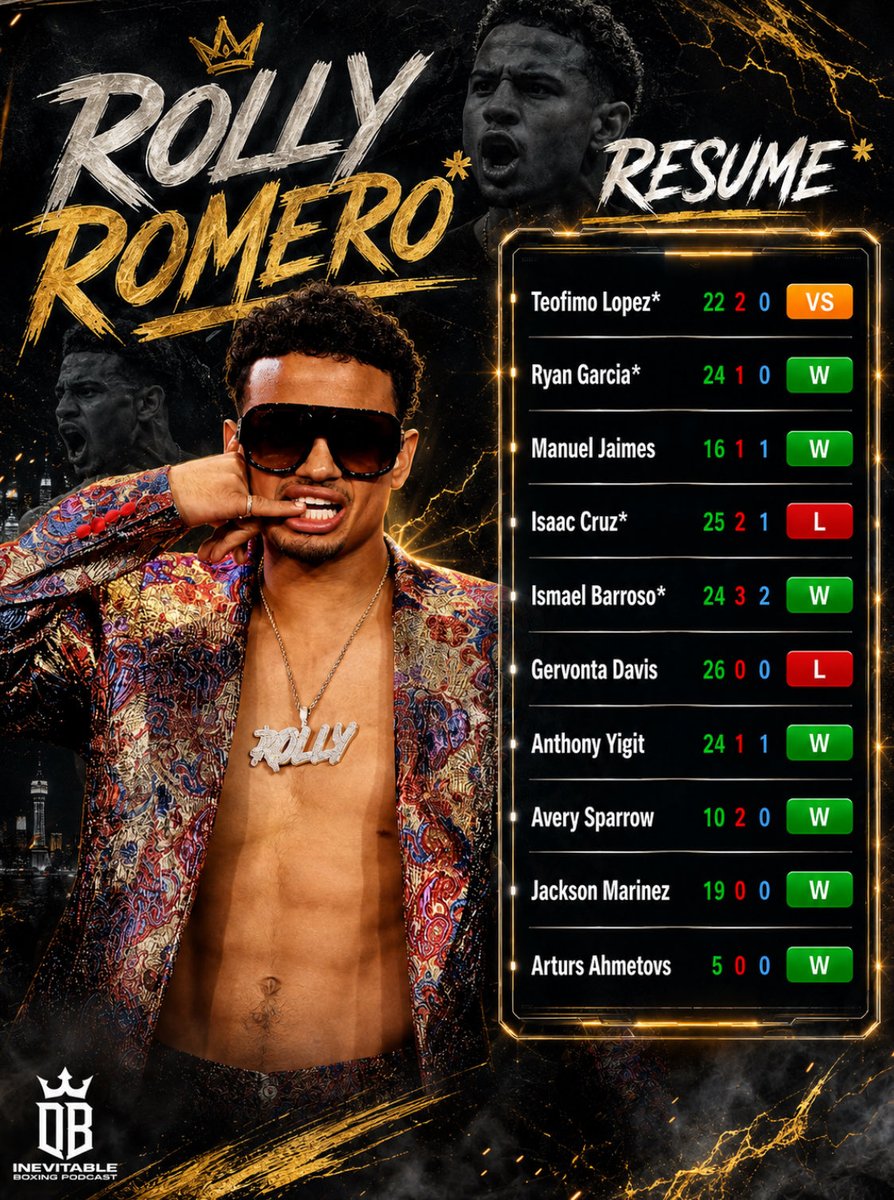 AdrianReyn79551's tweet photo. 🚨Rate Rolly Romero’s Resume 📋
From 1-10⁉️👀 https://t.co/izWt4HQUtG