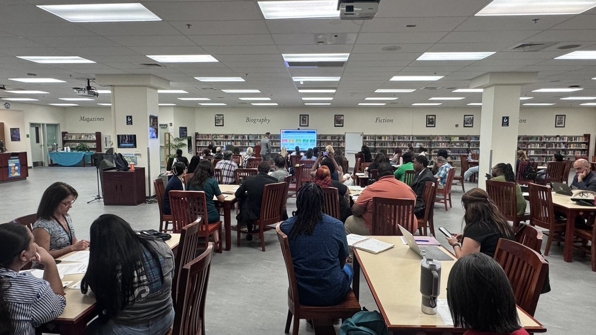IIandDL's tweet photo. What was planned as a 30-minute presentation turned into a 90-minute conversation about Broward Powered by AI!  Our Director and team engaged in a discussion with parents and school reps about responsible, transparent, human-centered AI in BCPS. #BCPSIIDL #BrowardPoweredByAI https://t.co/kKnaLzi3np