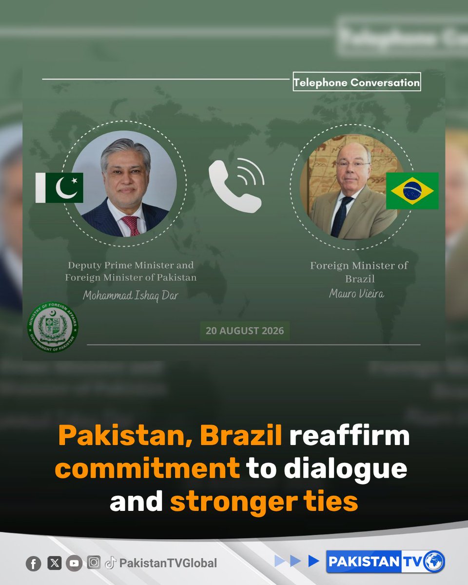 Pakistan and Brazil Strengthen Ties Amid Global Diplomatic Challenges