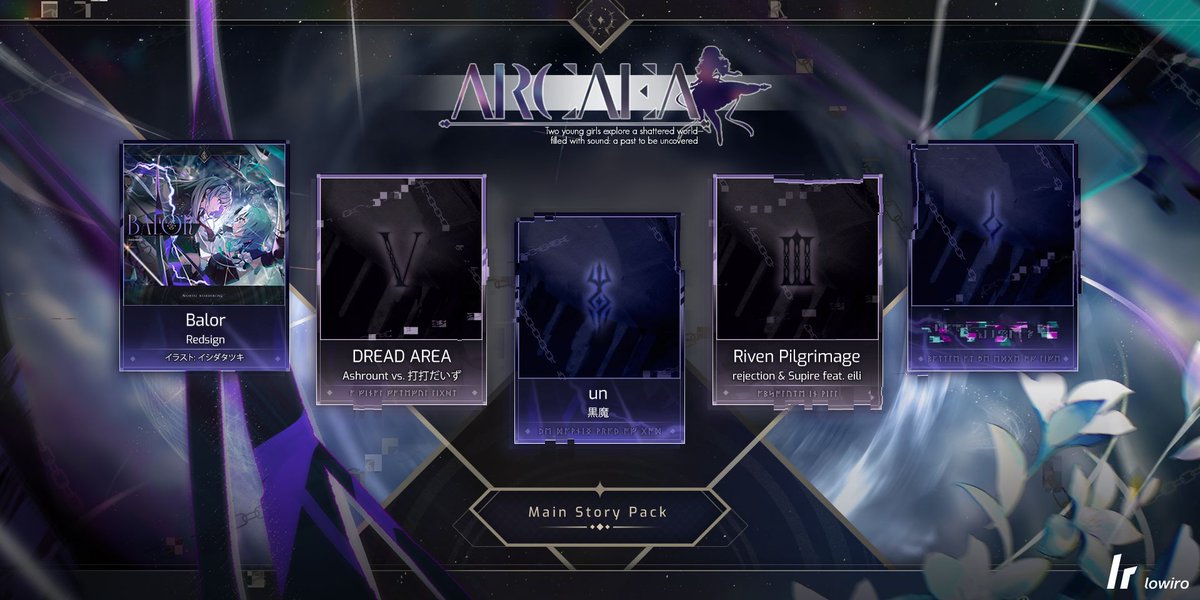 arcaea_jp's tweet photo. Arcaea Ver. 7.0───8月27日、リリース開始。
メインストーリー《Act II》パック第4弾、登場。

『Divine Oblivion』

頂点へと届く激声、極点へと至る神性。
そして激突する意思と意思、
ここは最果て、楽園の淵。
#arcaea https://t.co/PLGsqunaKB