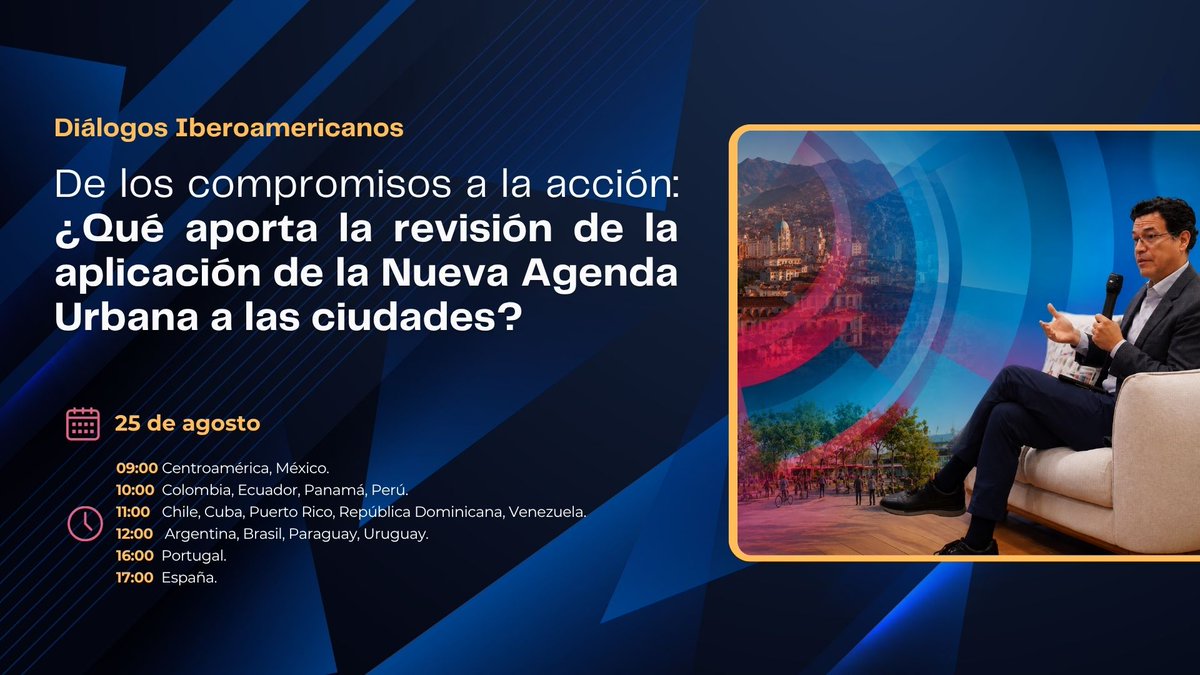 CIDEU's tweet photo. 🌎 #DiálogosCIDEU ¿Cómo convertir los compromisos de la Nueva Agenda Urbana en acciones concretas desde las ciudades?

Elkin Velásquez, director regional de @onuhabitat para América Latina y el Caribe, sobre los resultados de la revisión realizada recientemente en el marco de la Reunión de Alto Nivel de Naciones Unidas y qué aportan a los gobiernos locales. 🏙️

📅 25 agosto
🔗 https://t.co/sPe5pLKNj3