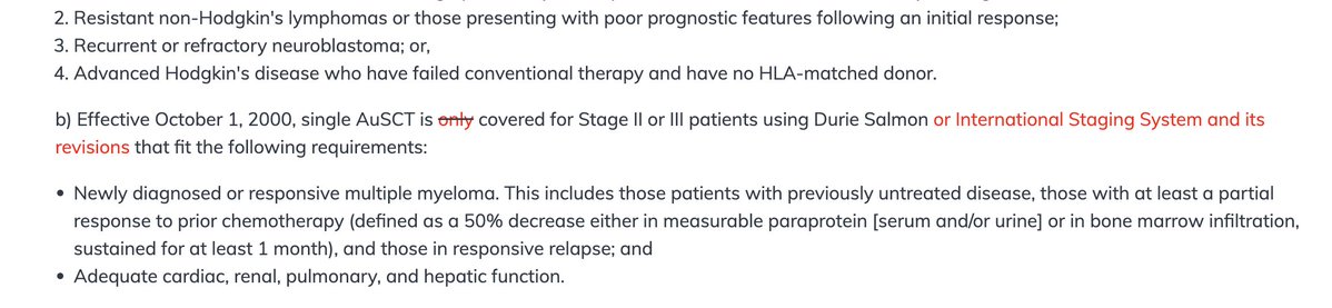 AJPortuguese's tweet photo. 🧵 Myeloma community: CMS is considering an important change to Medicare coverage for autologous stem cell transplant (ASCT). Comments are needed.

CMS proposal + comment submission:
https://t.co/XcXRWiNErA

@RahulBanerjeeMD @AlGarfall @End_myeloma @SurbhiSidanaMD @DrKrinaPatel https://t.co/CFfTLGNJIh