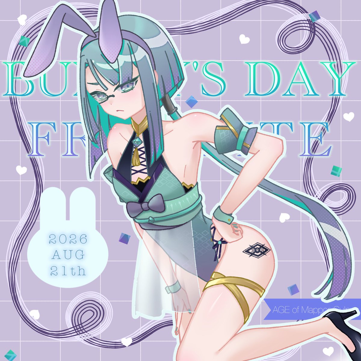 Leucadendron100's tweet photo. 胡乱・バニー・フローライト（イマジナリ）

 #バニーの日　#ウキヨエ https://t.co/4NdTnPi9C0
