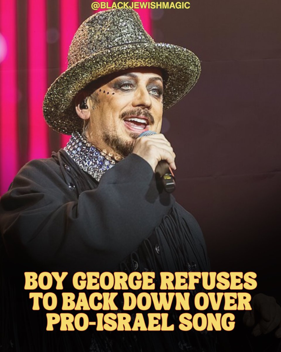 AshagerAraro's tweet photo. Boy George released "Od Nirkod (We Will Dance Again)"  a song about the Nova festival massacre - with the caption "Shalom."

The backlash was immediate. His management pulled him from his role in "Jesus Christ Superstar" at the London Palladium. He split from his record label. Then some of his own band members started questioning whether they'd perform the song with him.

His answer was simple: anyone who won't play it is out of the band.

Artists get praised constantly for speaking up about injustice - unless the victims are Israeli. Boy George already paid for refusing to accept that double standard. He's not backing down now.

Jewish communities remember who stood beside them when it actually cost something.