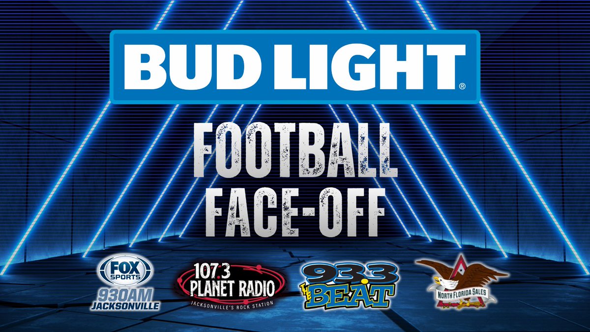 PlanetRadioJax's tweet photo. Join us at the Bud Light Face Off, for your chance to score a gameday experience! Stop by to drink some ice-cold Bud Lights (21+ only) and try to win a game day experience- Friday September 11th 6-8 Pm- Lemon Bar (The), 120 Atlantic Boulevard, Neptune Beach, Fl 32266 https://t.co/Oz9jsap94i