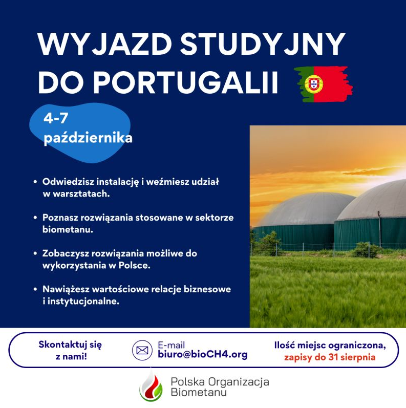 bioch_4's tweet photo. 🔎 Biometan najlepiej poznawać tam, gdzie działa już w praktyce. 

Zapraszamy do udziału w wizycie studyjnej w Aljustrel, podczas której odwiedzimy działającą instalację biometanową i poznamy jej funkcjonowanie od strony technologicznej i operacyjnej.

Co zyskasz?
🔹 praktyczną wiedzę i rozwiązania stosowane w sektorze,
🔹 bezpośredni kontakt z ekspertami i inwestorami,
🔹 wymianę doświadczeń z uczestnikami rynku,
🔹 inspiracje, które można przełożyć na polskie realia,
🔹 nowe kontakty biznesowe i instytucjonalne.

To więcej niż prezentacja to doświadczenie z pierwszej ręki i okazja do rozmowy o tym, jak rozwijać kolejne projekty biometanowe w Polsce.

📍 Lizbona-Aljustrel, Portugalia
📅 4–7 października 2026 r.

📩 Liczba miejsc jest ograniczona. Po szczegóły dotyczące udziału zapraszamy do kontaktu: biuro@bioCH4.org 

#Biometan #OZE #Energetyka #StudyVisit #Portugal #PolskaOrganizacjaBiom