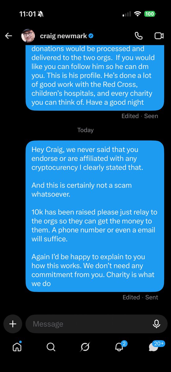 L3XTASY's tweet photo. In a world full of scams not everyone understands the concept of raising money thru crypto and that’s ok.

Have to be patient and explain to people sometimes. https://t.co/0Sb8uNT4cF