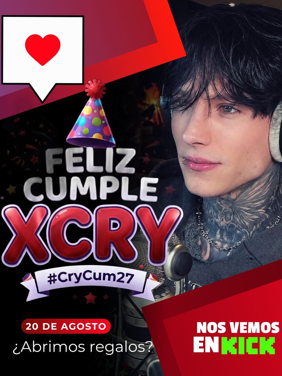 EliCryboyer's tweet photo. Damos inicio a la tendencia  FELIZ CUMPLE XCRY quien ya esta presente firmen aquí ⬇ empiezo yo
✨ Elizabeth ✨ https://t.co/cAmlGx5n36