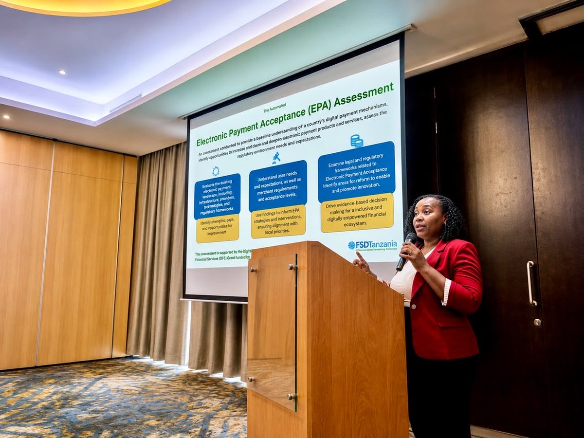 FSDTanzania's tweet photo. Thank you to all the amazing data enthusiasts who joined our session on Electronic Payments for Economic Transformation at Data Tamasha 2026.

We had an energetic and thought-provoking discussion around a provocative question:

“Cash = No Transformation: Can Tanzania’s economy truly transform while merchants still run on cash?”

We explored why moving towards a cash-lite society matters, not simply for convenience, but for enabling scalable, inclusive, and sustainable economic growth.

Many thanks to @dLabTz for organizing the Data Tamasha 2026, an important platform for meaningful dialogue on how we can unlock the power of data for evidence-based decision-making in developing inclusive and sustainable solutions for underserved Tanzanians. 

The conversations were rich, the perspectives diverse, and the opportunity to rethink how data and digital payments can shape Tanzania’s economic future was truly inspiring.

#DataTamasha2026 #DataForDevelopment #EvidenceBasedDecisionMaking