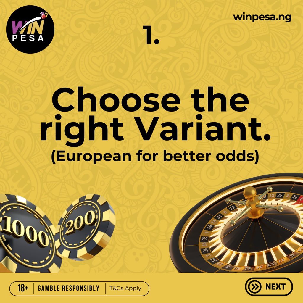 WinPesa_Nigeria's tweet photo. π° New to Roulette?
Get the basics, learn the bets, and start spinning like a pro. π€π°
These quick tips will help you get ahead and keep the wheel working for you.. only on https://t.co/GasNiJLxVa.
#WinWithWinpesa #Casino https://t.co/8gJdfFBQd3