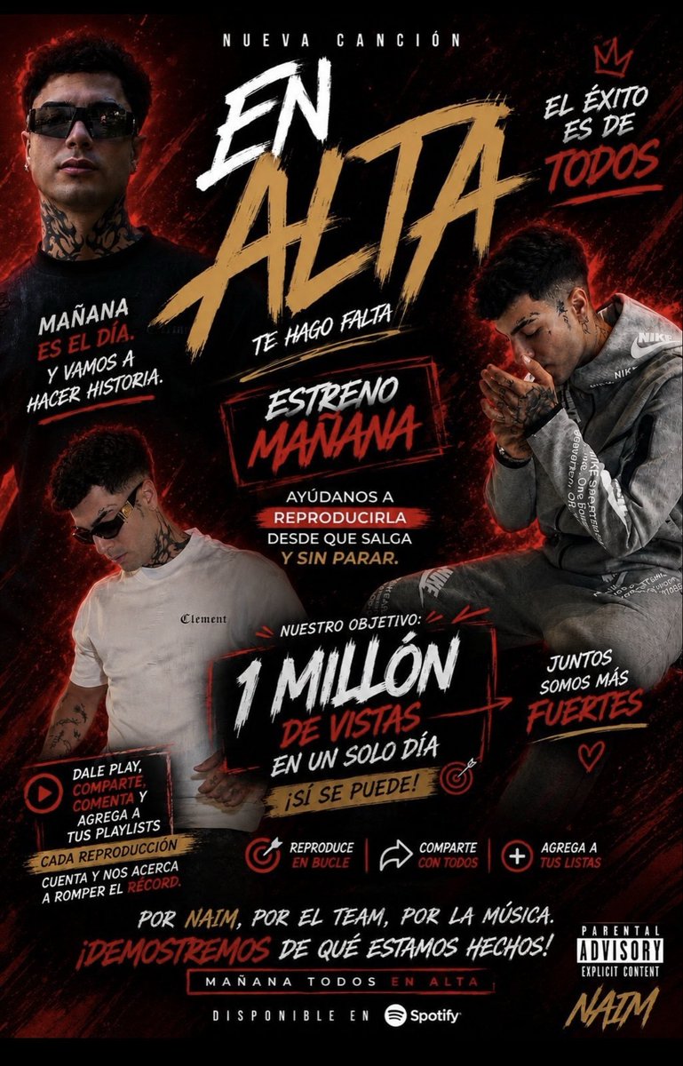 Ninfa_0280's tweet photo. Holis a todos amigo/as unámonos todos a esta tendencia. Hoy 20 de Agosto  en Spotify y YouTube estará disponible 

EN ALTA X NAIM DARRECHI

Todos con el #NaimDarrechi https://t.co/m5BilmNc9u