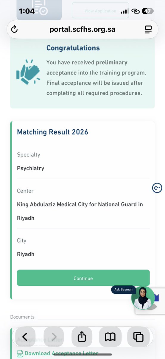 mad8_2's tweet photo. حلم السنين اليوم صار واقع 🥲♥️

تم قبولي في برنامج الإقامة للطب النفسي 🥳

اللهم لك الحمد كما ينبغي لجلال وجهك و عظيم سلطانك، الحمدلله اللي أكرمني باللي تمنيت 🥹 

اللهم اجعلها بداية خير، وبارك لي في طريقي، و انفعني بعلمي و عملي و انفع بي.

#matching2026 https://t.co/AX0VELu9WX