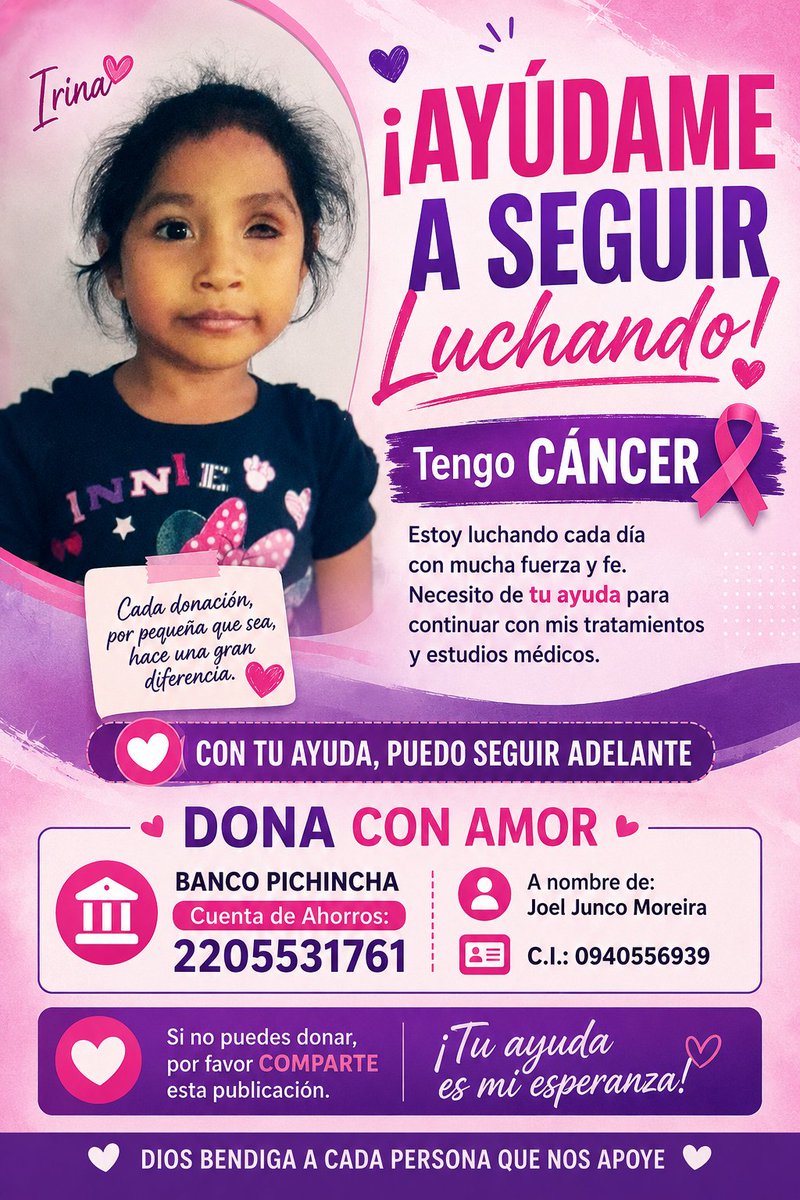 todosconirina's tweet photo. https://t.co/wM9bFFYPQW De Rodillas se lo pido por Irina Que me ayuden con un granito de arena  Nos Falta 350 dolar para los exámenes  mi Hija el Cáncer Lo tiene en la Acteria de su Cerebro Estamos a tiempo  Si se le va a su cerebro es caso perdido Por eso se los suplico Ayúdenme https://t.co/bTJyDxx8vd