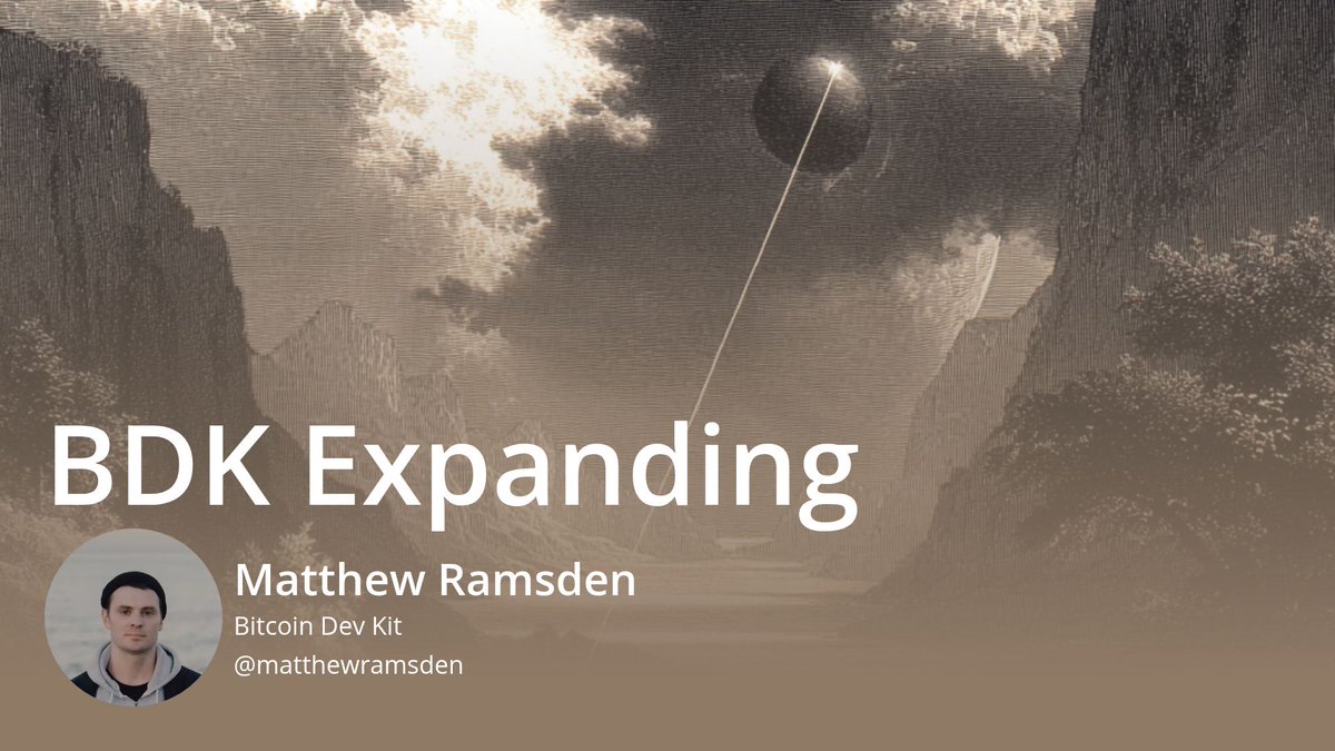 btcplusplus's tweet photo. NOW LIVE 🎥: BDK Expanding: From Rust Core to Mobile Wallets

Featuring: Matthew Ramsden (@matthewramsden)

https://t.co/lAix6wnUoP https://t.co/jeQ93nUfbk
