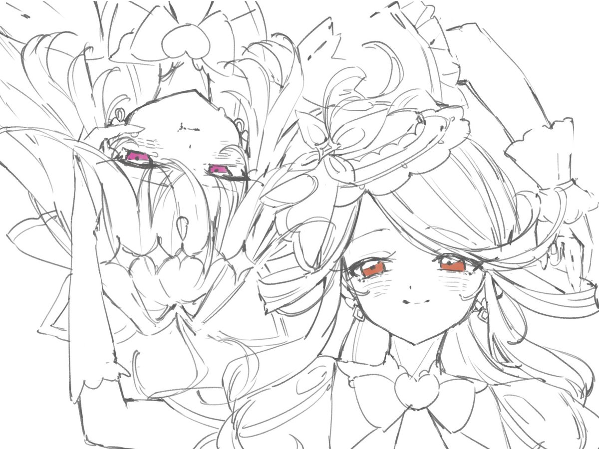 komata_0's tweet photo. 上げている絵はかなり絵柄を寄せて描いているので手癖だとかなりお顔が違うトップオブリリー https://t.co/W1ujN0U9ON