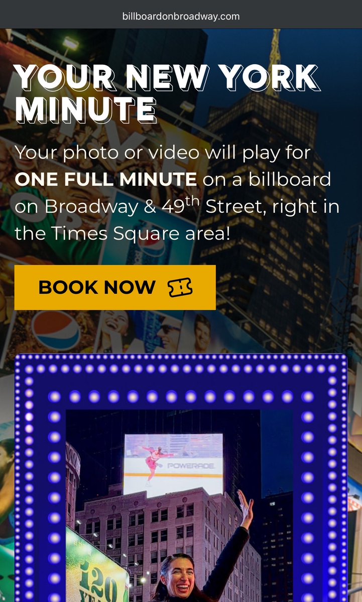 Kraytur3's tweet photo. If you want your Business on the Timesquare Billboard New York USA 🗽🔥 🇺🇸 

Send a minute Long clip or Photos

Fee - 300k naira one day, 180k naira one minute

Send a DM 

Or you can use that link in the image and book it yourself it’ll be cheaper that way it’s kinda tricky tho