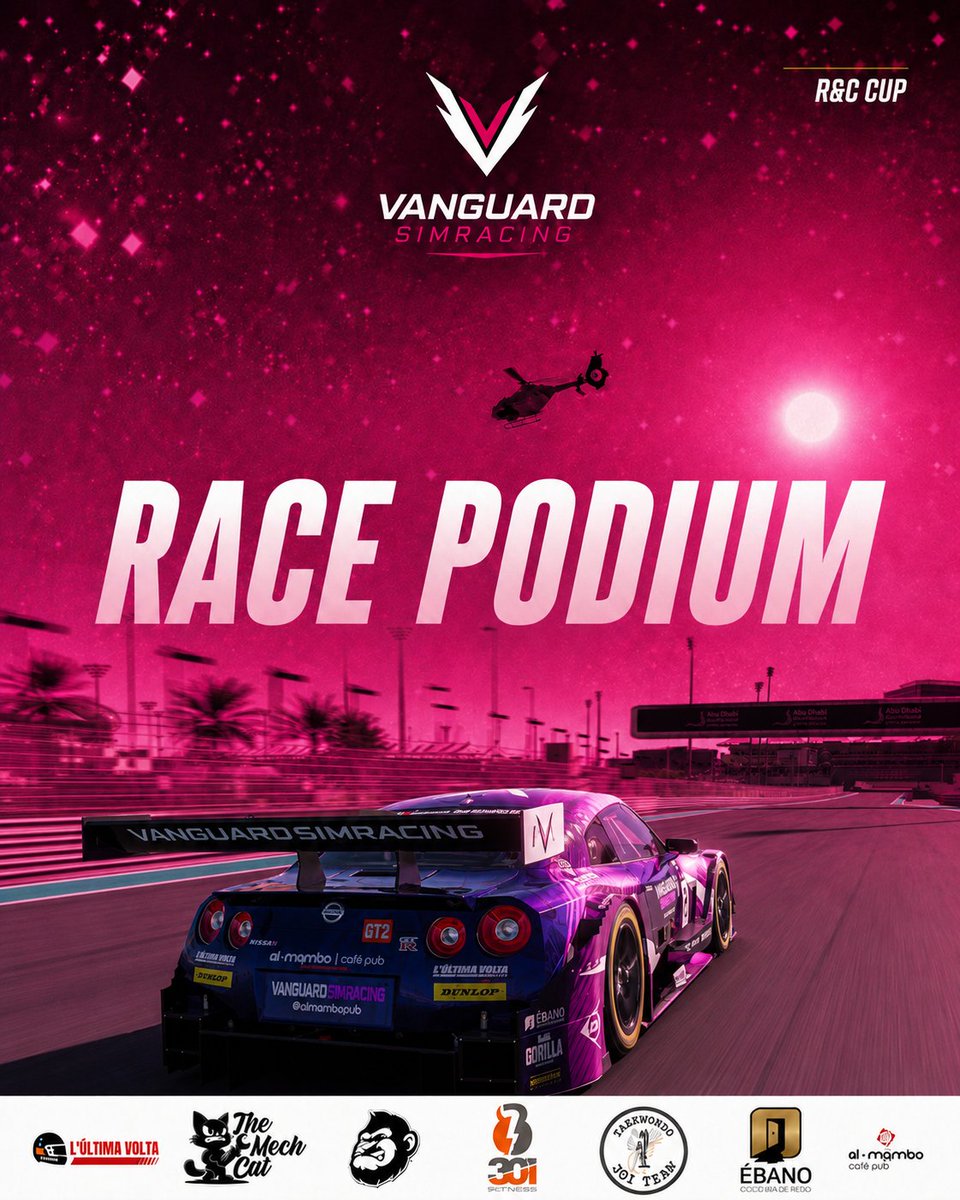 VanguardSim's tweet photo. RACE RESULTS - R&amp;C CUP

Remontada impresionante de @samuhdez6_ para darnos un nuevo podio

#BeVanguard https://t.co/9YhwUMvlvz