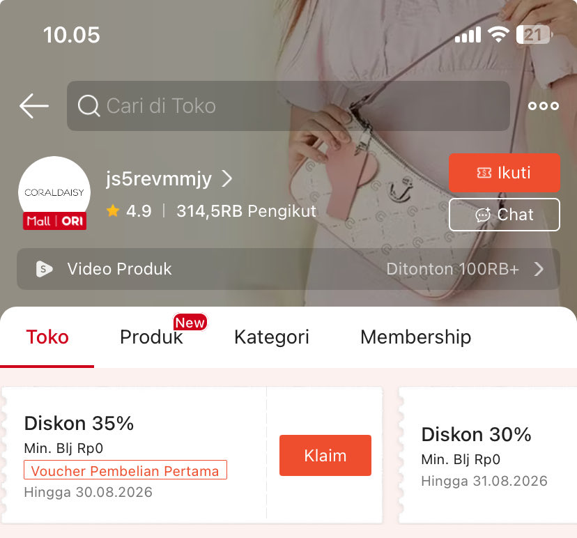 caarmdna_'s tweet photo. untuk pembelian pertama ada diskon 35% dan 30% 🛒🛍️

ini toko tas tas cantiknya 👇🏻
https://t.co/isbRGlh8U6 https://t.co/5aTHFkHE7e