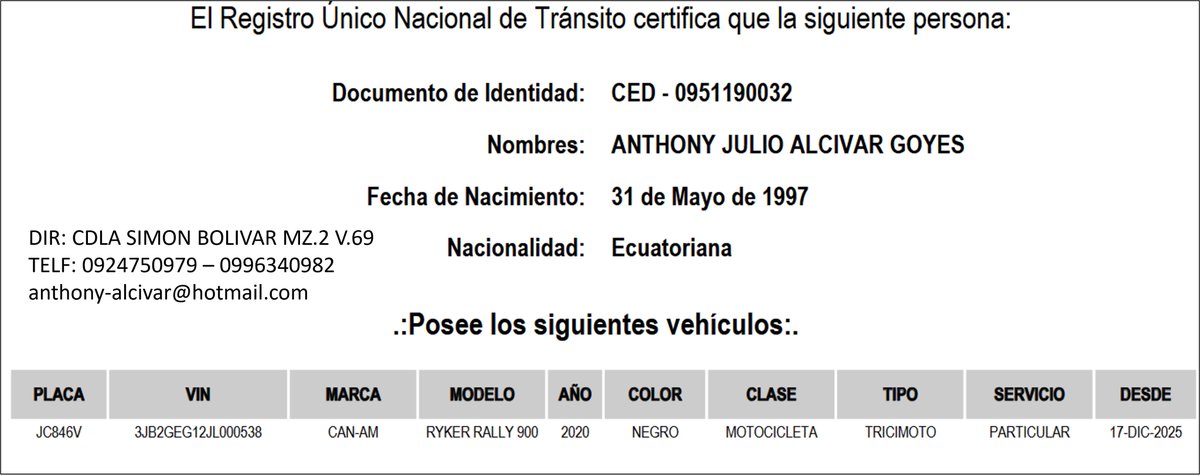 EcuadorSinH's tweet photo. YA SABEN QUE HACER CON ESTE DELINCUENTE!! DEBEN ATRAPARLO LO MAS PRONTO 🦾 RT - RT!!
ANTHONY ALCIVAR
PARQUEO POSITIVO
SAMBORONDON
@whatsapea 
@Tendenciasx_ecu https://t.co/Ejfpsa0rez