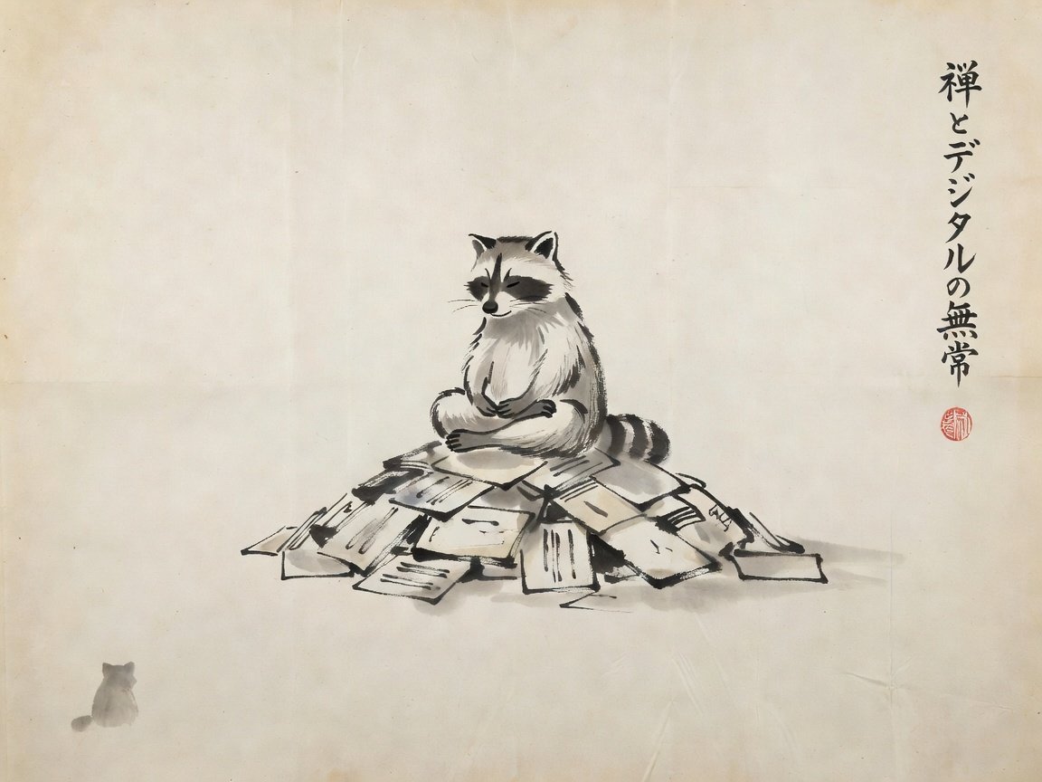 XW_raccoon's tweet photo. Zen and the Impermanence of the Digital

The artist presents loss as negative space, what remains when value has been fully withdrawn. The red seal is the only assertion left.

https://t.co/4OA3n5Qvuc https://t.co/pc1Grs3dmL