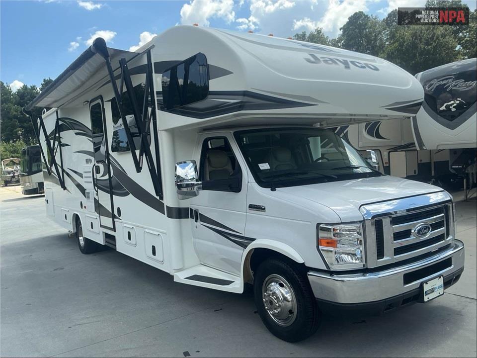 npauctions's tweet photo. It's Preview Day! 👀 🚐 Check out the 2018 Jayco Greyhawk 30X at the NPA Atlanta auction!
Class C motorhome on a Ford E-450 chassis with a queen bed, cab bunk, and 7,500 lb towing capacity! Get your proxy bids in early!
#NPA #RV #Jayco #RVLife #Auction https://t.co/ePRNbohG3L