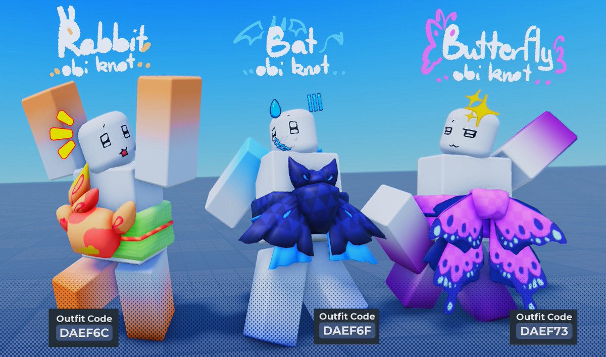 PiscyFosheria's tweet photo. ALL THE OBI KNOTS I DESIGN ARE NOW REAL UGC!!
Invest all your money today it only for a low-low price of 95 bobux right now on BREEZY'S UGC GROUP 😁
#robloxugc https://t.co/tIm19aEfvP