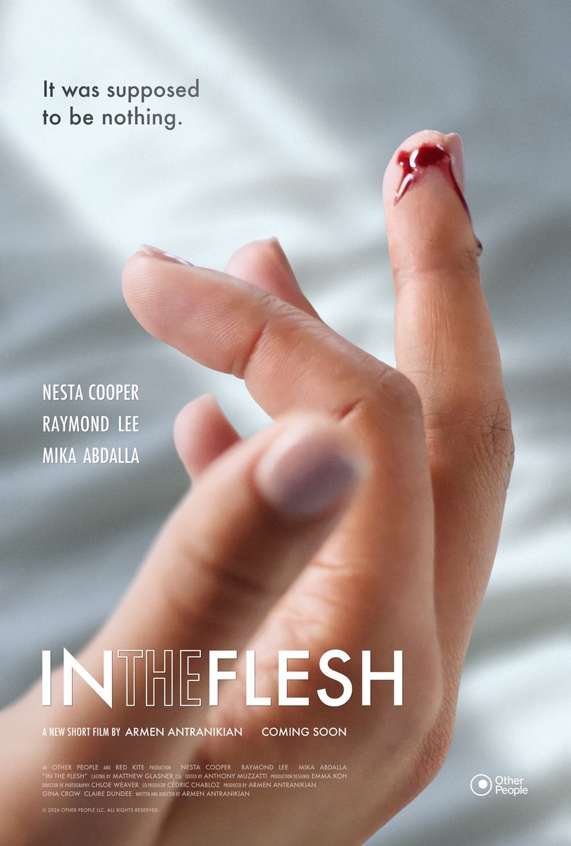mikaabdallad's tweet photo. New poster for Mika Abdalla’s new short film “In the Flesh”:

“After a couple opens their relationship, the morning after exposes the cracks beneath their carefully curated life.” https://t.co/xyObVpwQ02