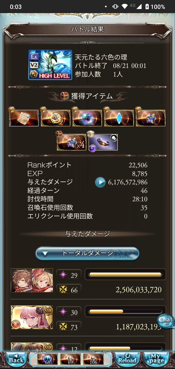 zan36712's tweet photo. #グラブル
天元火ソロ達成

マグナでも行けた
つーか九割位ひぐらしの性能のおかげだろうなぁ……

奥義硬直のせいで時間ギリギリなので
ドラポンのテルマに奥義硬直３０％軽減とか付けてくれませんか？ https://t.co/DScj9qAuAa