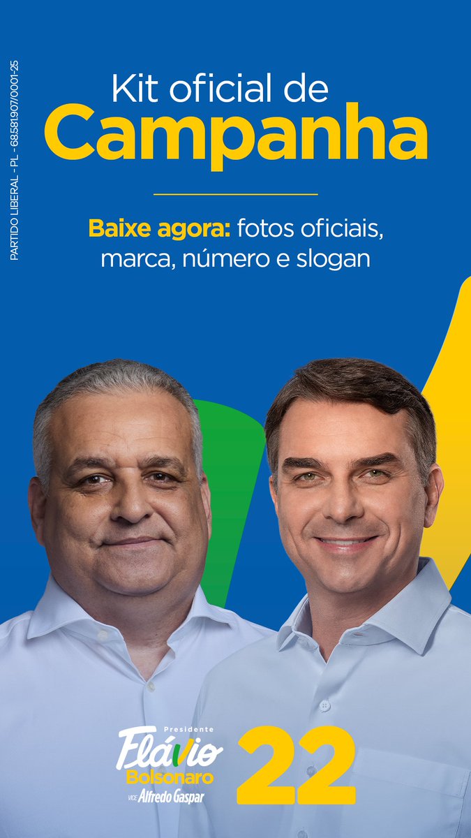 Alfredogaspar_'s tweet photo. 🇧🇷 MATERIAIS OFICIAIS DA CAMPANHA

Já está disponível o Kit Oficial de Campanha de Flávio Bolsonaro e Alfredo Gaspar!

📲 Fotos oficiais, marca, número, slogan e materiais para divulgação.

👉Baixe e compartilhe:
https://t.co/XdxhXBw8gK

https://t.co/GnScl14Y5F https://t.co/mq2VPDmvzF
