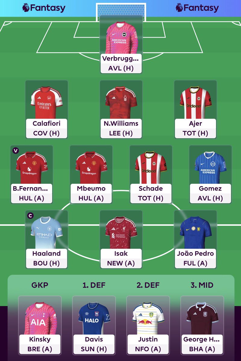 RictoriousFPL's tweet photo. @FPL_Harry @offbeatNinjaFPL Very similar to my team https://t.co/TkeeOzX0vM