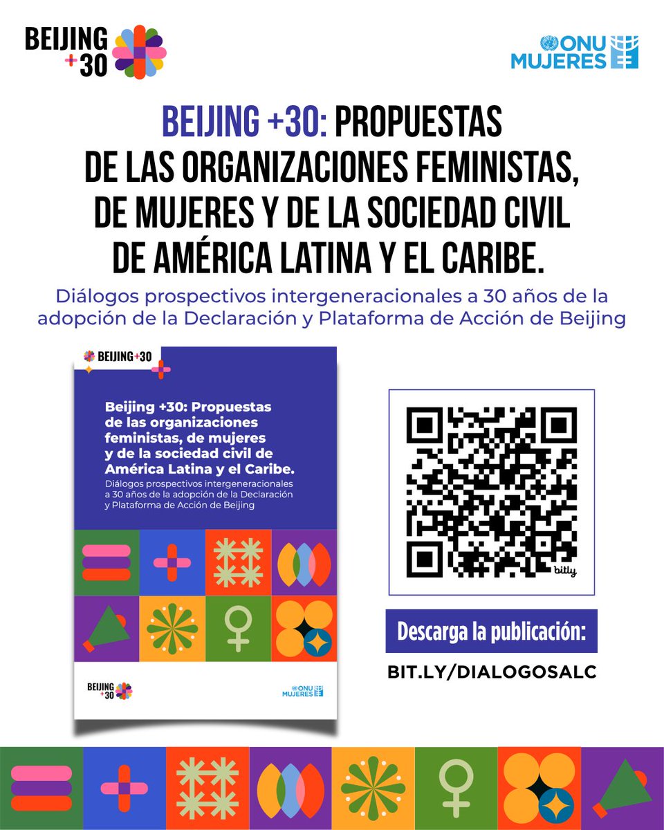 ONUMujeres's tweet photo. Esta publicación reúne las voces de más de 300 representantes de organizaciones feministas, de mujeres y de la sociedad civil de 14 países para construir una hoja de ruta hacia 2030 y 2050.

📘 Conoce el documento: https://t.co/inGM0mHd6E https://t.co/3sWdny5mn6