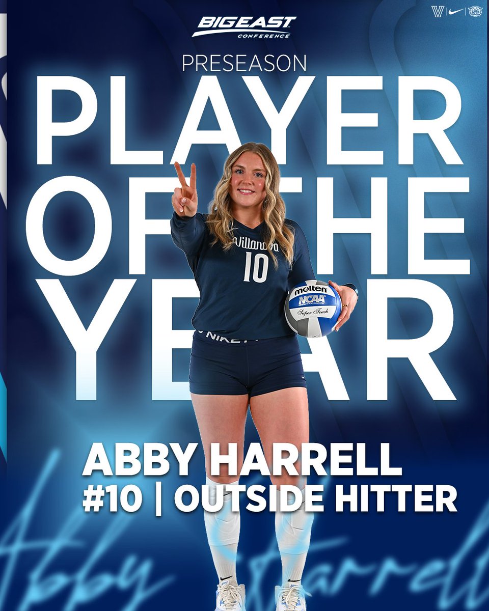 NovaVolleyball's tweet photo. The Big East has spoken 👀

Abby is the first player in program history to be selected as the Big East Preseason Player of the Year😼

Congrats Abby, we are so proud of you!

#GoNova https://t.co/rO9Gp2WRGC