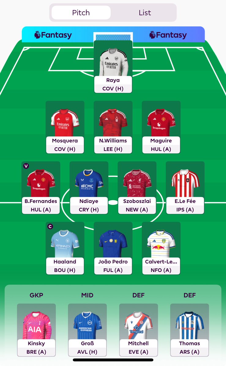 QuantiFC's tweet photo. We’re back!

After a top 0.2% finish in 24/25 and a missed season last time around I am happy to be back!

➡️Very template for now
©️Haaland

Let’s have a great season everyone!
#FPL https://t.co/Q1DzZzOADB