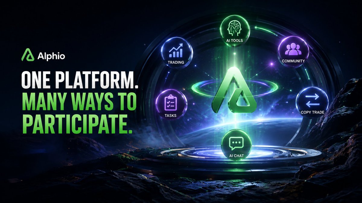 Evan_Officials's tweet photo. Crypto platforms don't have to be only about trading

What I find interesting about @AlphioAI is the variety of ways users can participate in its ecosystem

You can explore AI tools, interact with the platform, complete tasks, trade, use Copy Trade and stay active in the community

Different users can take different paths, but everything connects back to one ecosystem

That's what makes a platform more interesting to watch as it grows

Keep building : https://t.co/MJDg7Rw5gi